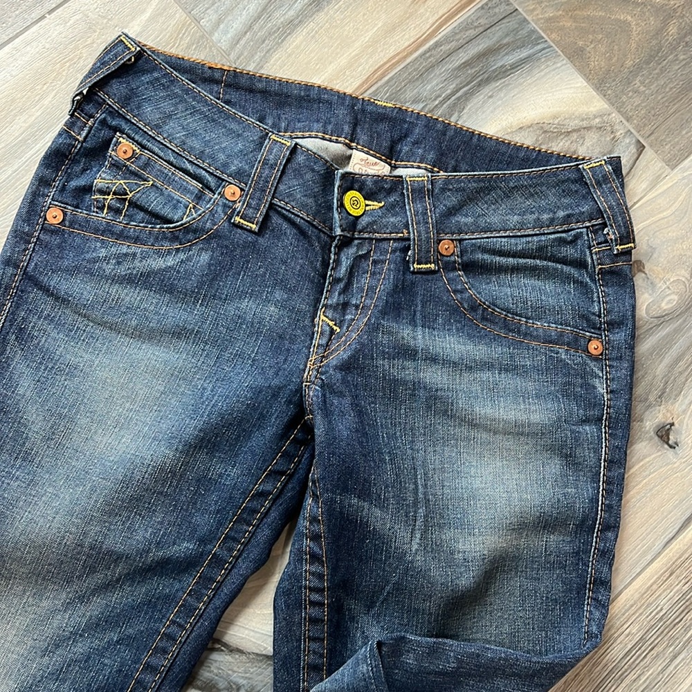 True religion low rise straight leg jean